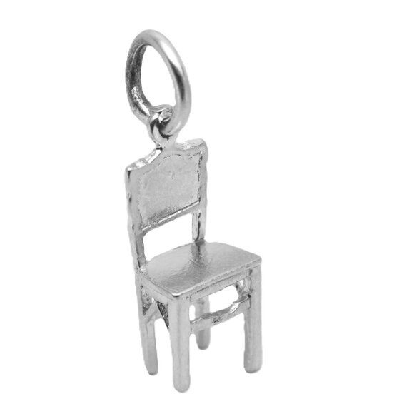 Jewelry - .925 Sterling Silver 3D Chair Pendant Charm